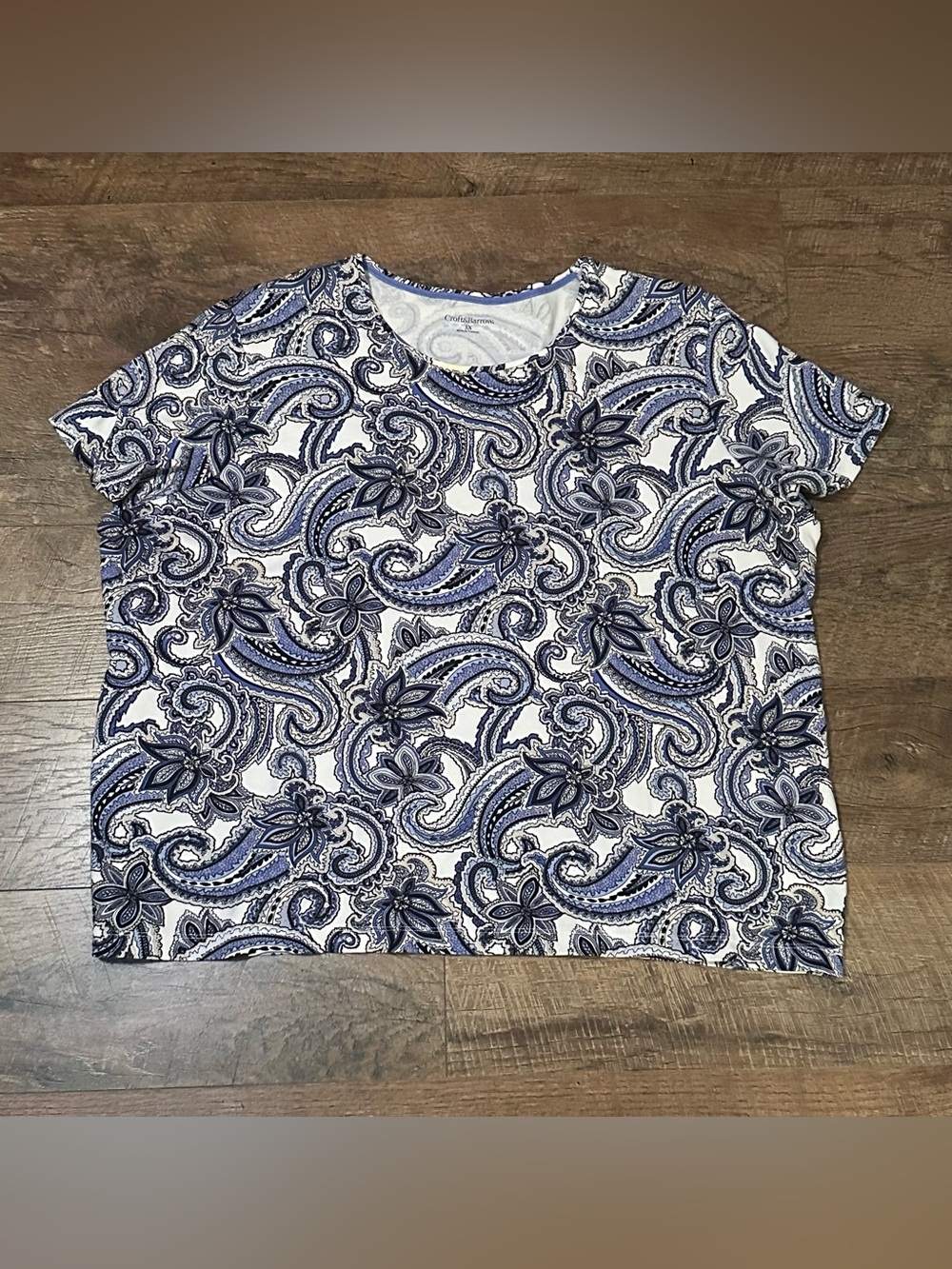 Croft & Barrow Women's Classic Paisley Knit Shirt